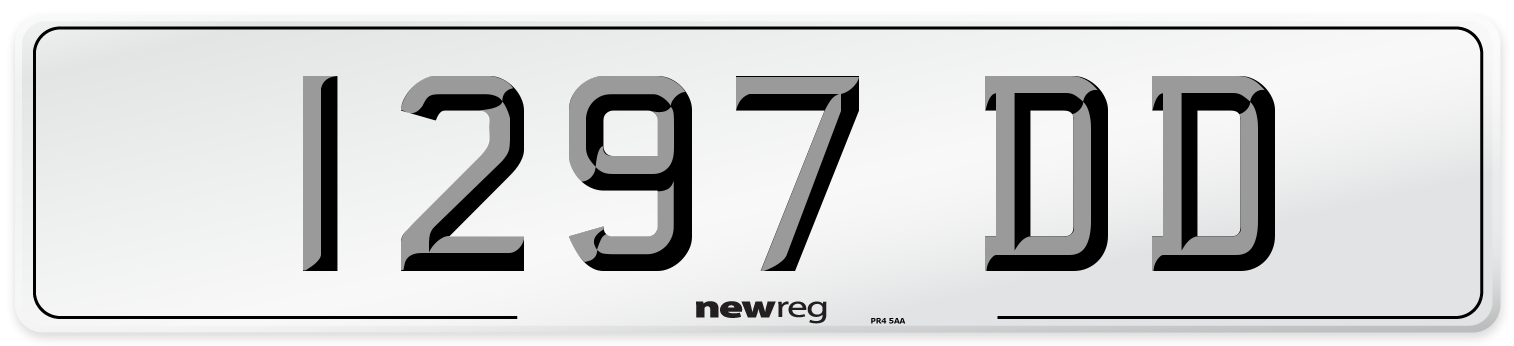 1297 DD Number Plate from New Reg